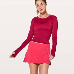 Lululemon Play Off the Pleats Skirt FUCHSIA PINK Size 6